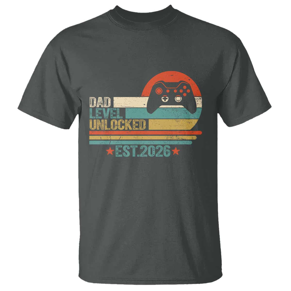 Dad Level Unlocked T Shirt Funny New Dad Gaming Gamer 2026