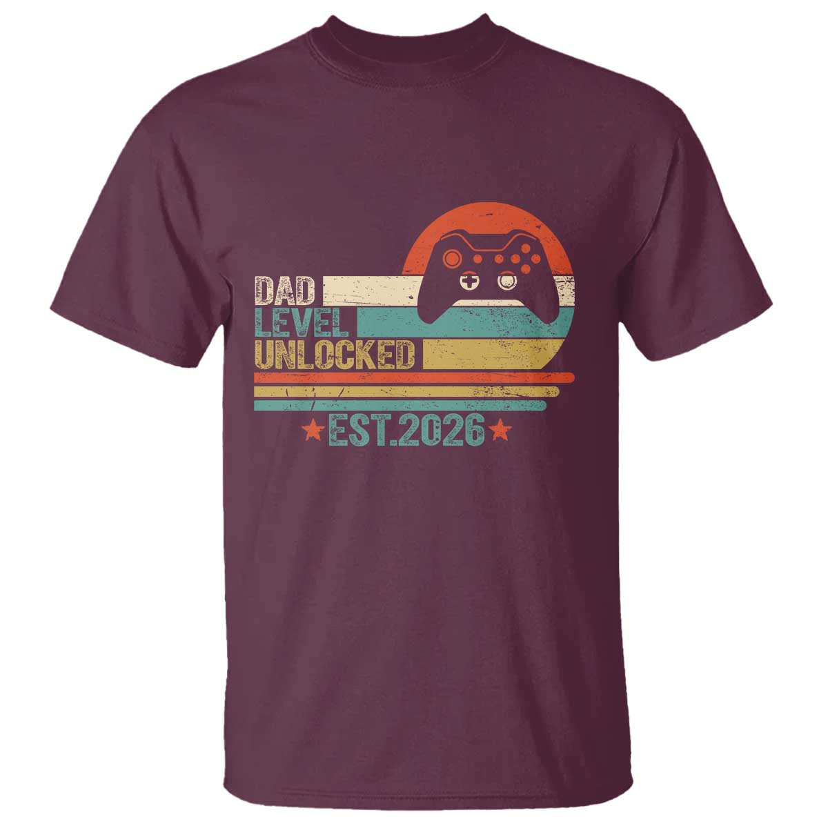 Dad Level Unlocked T Shirt Funny New Dad Gaming Gamer 2026