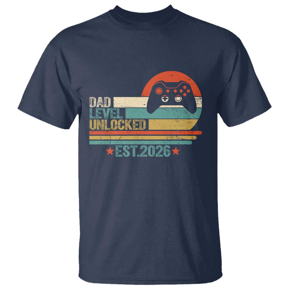 Dad Level Unlocked T Shirt Funny New Dad Gaming Gamer 2026