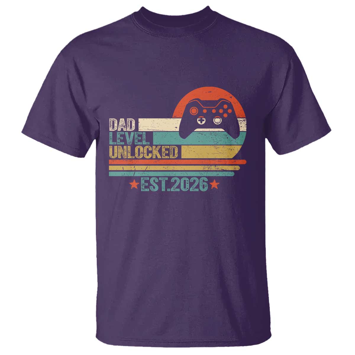Dad Level Unlocked T Shirt Funny New Dad Gaming Gamer 2026
