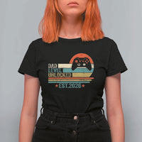 Dad Level Unlocked T Shirt For Women Funny New Dad Gaming Gamer 2026