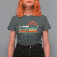 Dad Level Unlocked T Shirt For Women Funny New Dad Gaming Gamer 2026