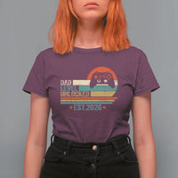 Dad Level Unlocked T Shirt For Women Funny New Dad Gaming Gamer 2026