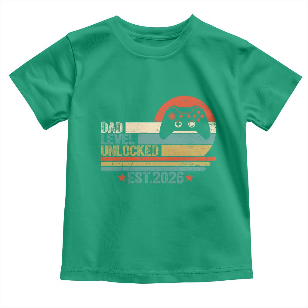 Dad Level Unlocked Toddler T Shirt Funny New Dad Gaming Gamer 2026