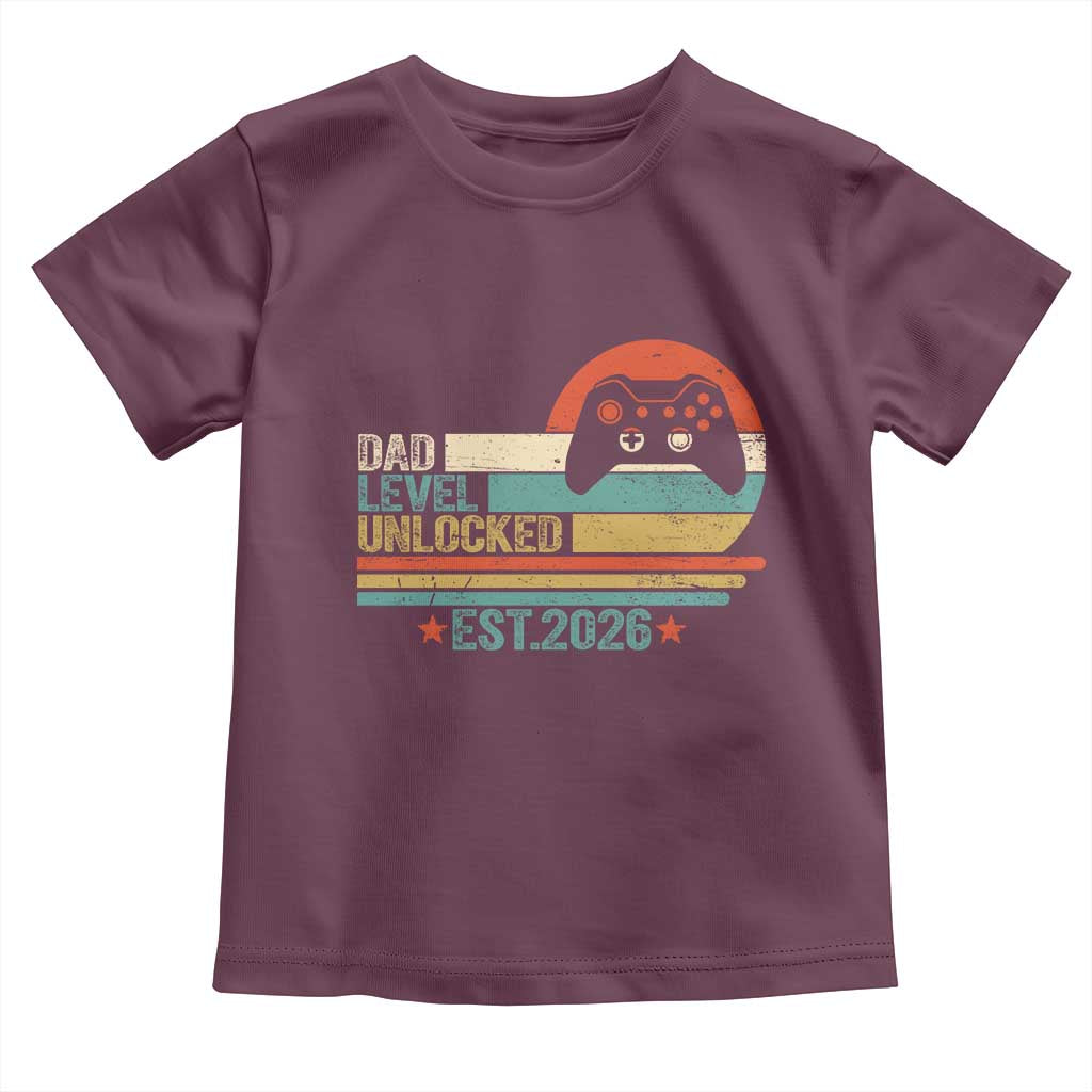 Dad Level Unlocked Toddler T Shirt Funny New Dad Gaming Gamer 2026