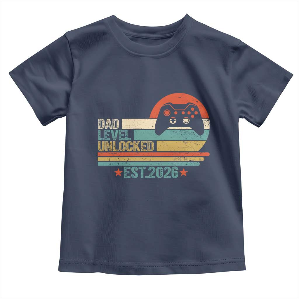 Dad Level Unlocked Toddler T Shirt Funny New Dad Gaming Gamer 2026