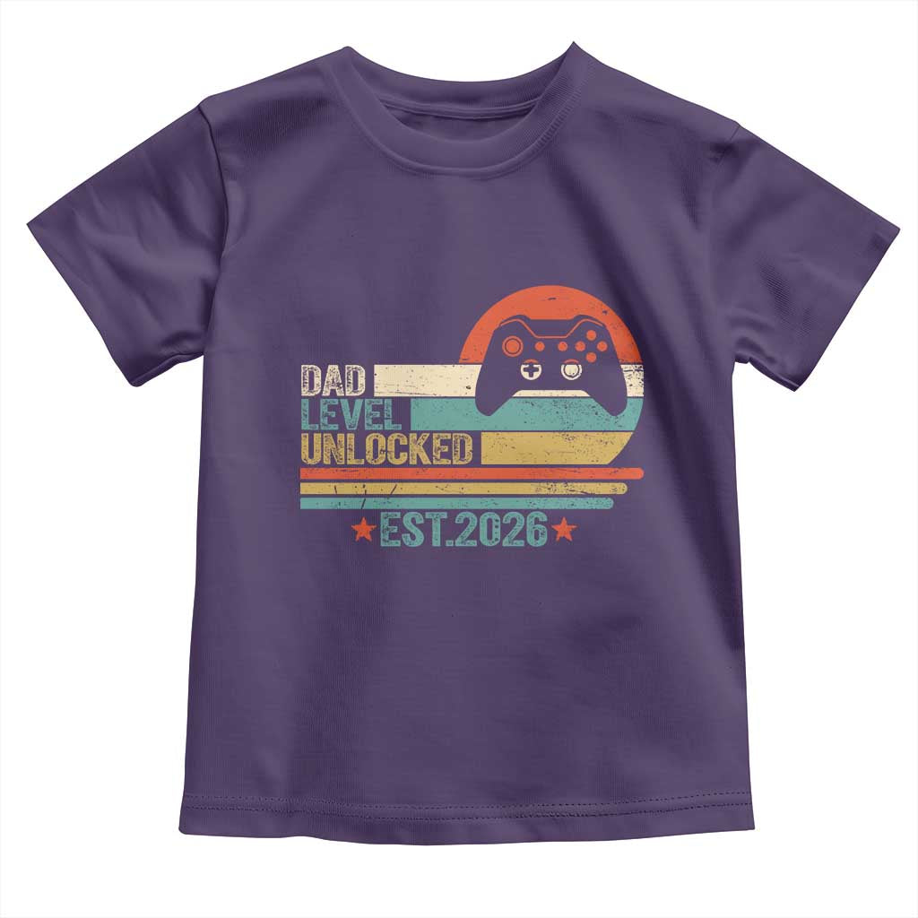 Dad Level Unlocked Toddler T Shirt Funny New Dad Gaming Gamer 2026