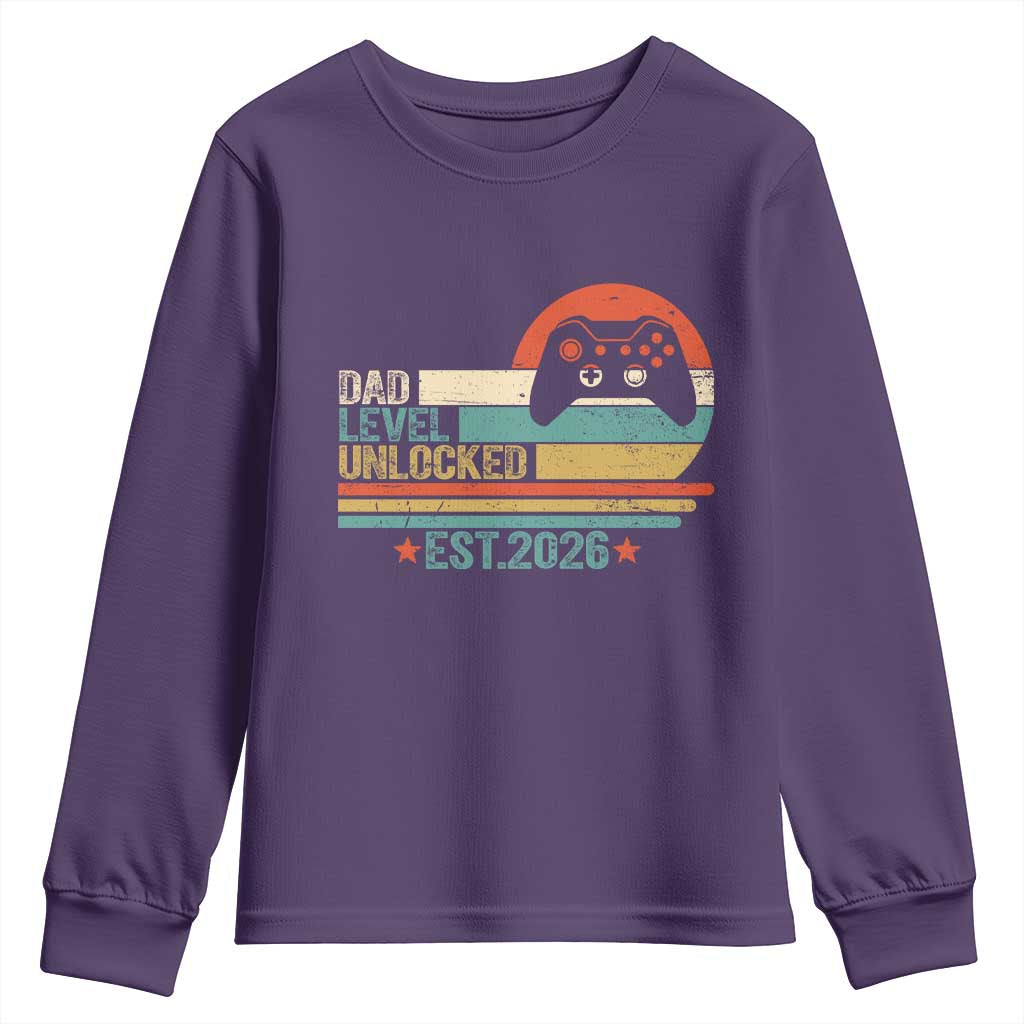 Dad Level Unlocked Youth Sweatshirt Funny New Dad Gaming Gamer 2026
