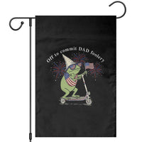 New Dad Frog 4th of July Garden Flag Off to Commit Dad Foolery