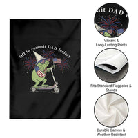 New Dad Frog 4th of July Garden Flag Off to Commit Dad Foolery
