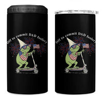 New Dad Frog 4th of July 4 in 1 Can Cooler Tumbler Off to Commit Dad Foolery