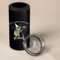 New Dad Frog 4th of July 4 in 1 Can Cooler Tumbler Off to Commit Dad Foolery