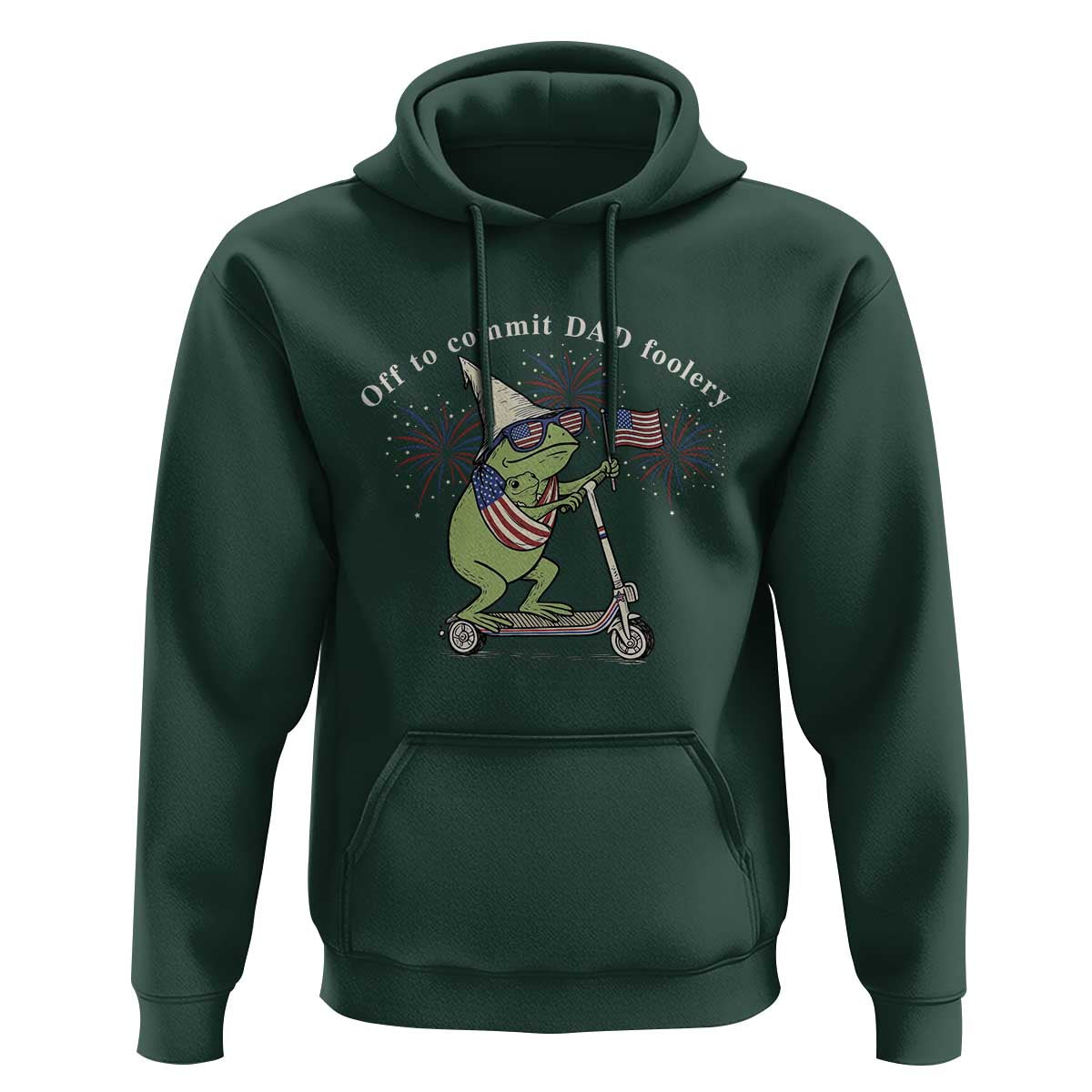 New Dad Frog 4th of July Hoodie Off to Commit Dad Foolery