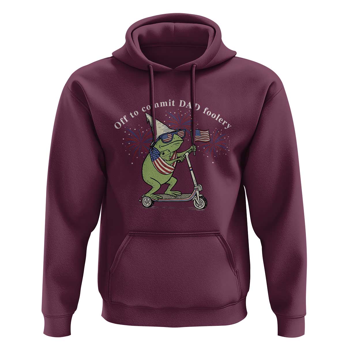New Dad Frog 4th of July Hoodie Off to Commit Dad Foolery