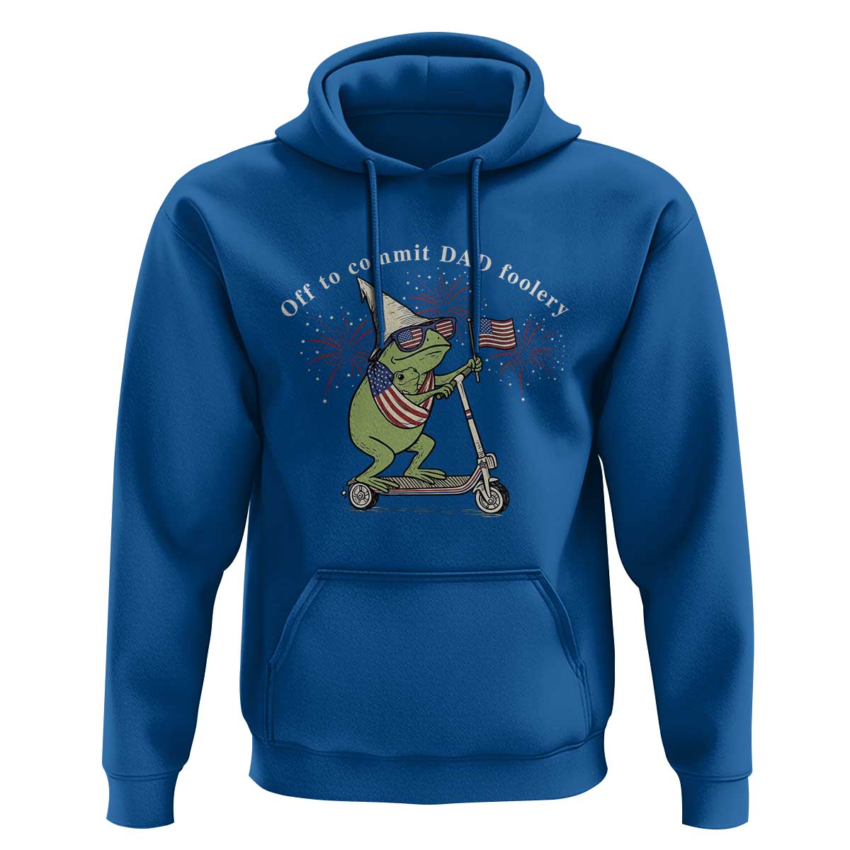 New Dad Frog 4th of July Hoodie Off to Commit Dad Foolery