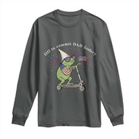 New Dad Frog 4th of July Long Sleeve Shirt Off to Commit Dad Foolery