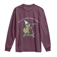 New Dad Frog 4th of July Long Sleeve Shirt Off to Commit Dad Foolery