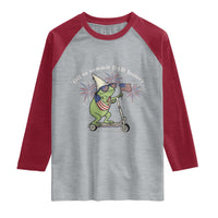 New Dad Frog 4th of July Raglan Shirt Off to Commit Dad Foolery