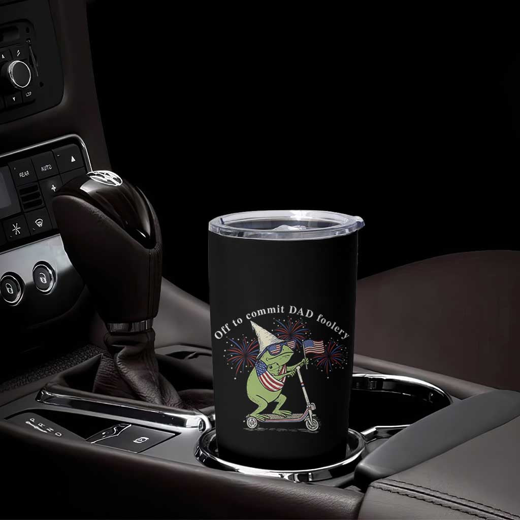 New Dad Frog 4th of July Tumbler Cup Off to Commit Dad Foolery