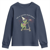 New Dad Frog 4th of July Youth Sweatshirt Off to Commit Dad Foolery