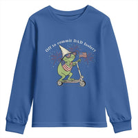 New Dad Frog 4th of July Youth Sweatshirt Off to Commit Dad Foolery