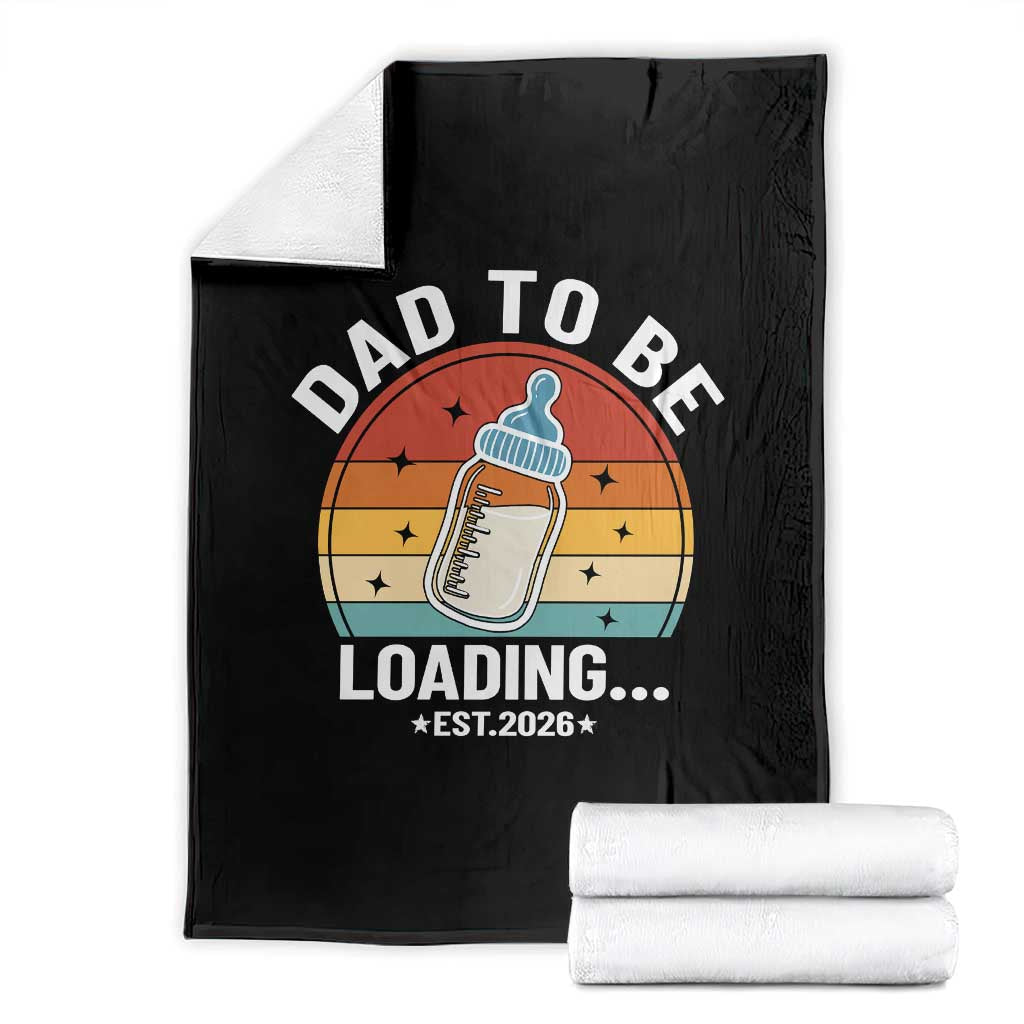 Dad to Be 2026 Throw Blanket Funny Pregnancy Announcement Gift