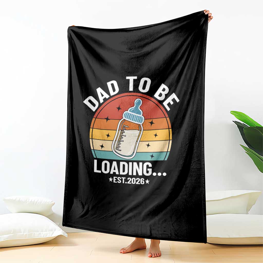 Dad to Be 2026 Throw Blanket Funny Pregnancy Announcement Gift