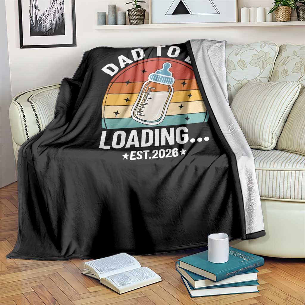 Dad to Be 2026 Throw Blanket Funny Pregnancy Announcement Gift