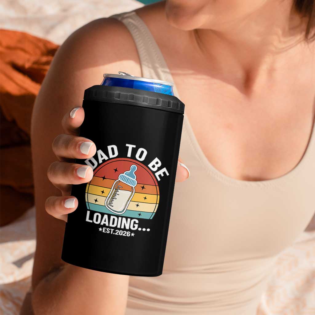 Dad to Be 2026 4 in 1 Can Cooler Tumbler Funny Pregnancy Announcement Gift