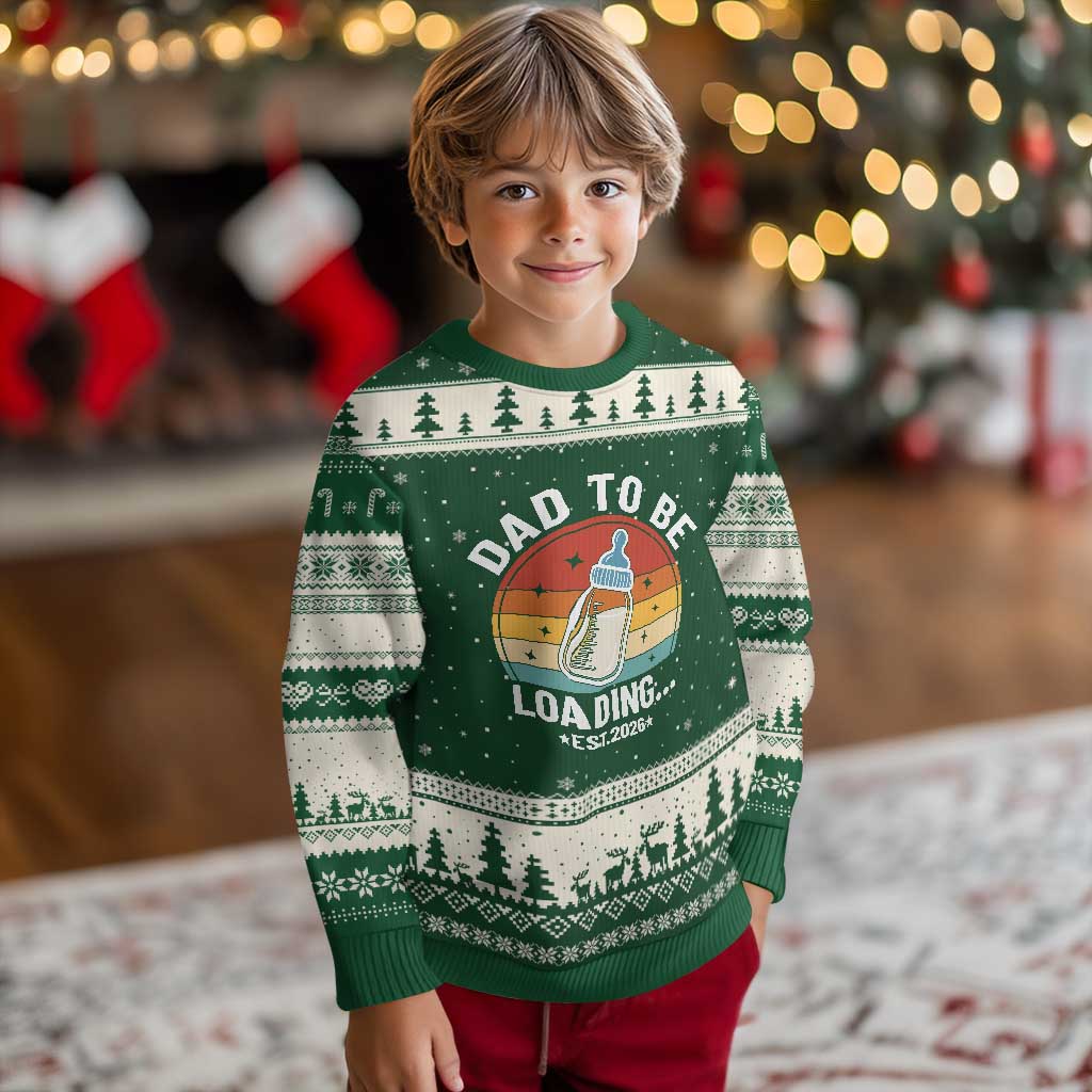 Dad to Be 2026 Ugly Christmas Sweater Funny Pregnancy Announcement Gift