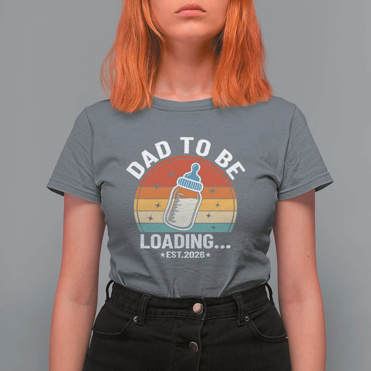 Dad to Be 2026 T Shirt For Women Funny Pregnancy Announcement Gift