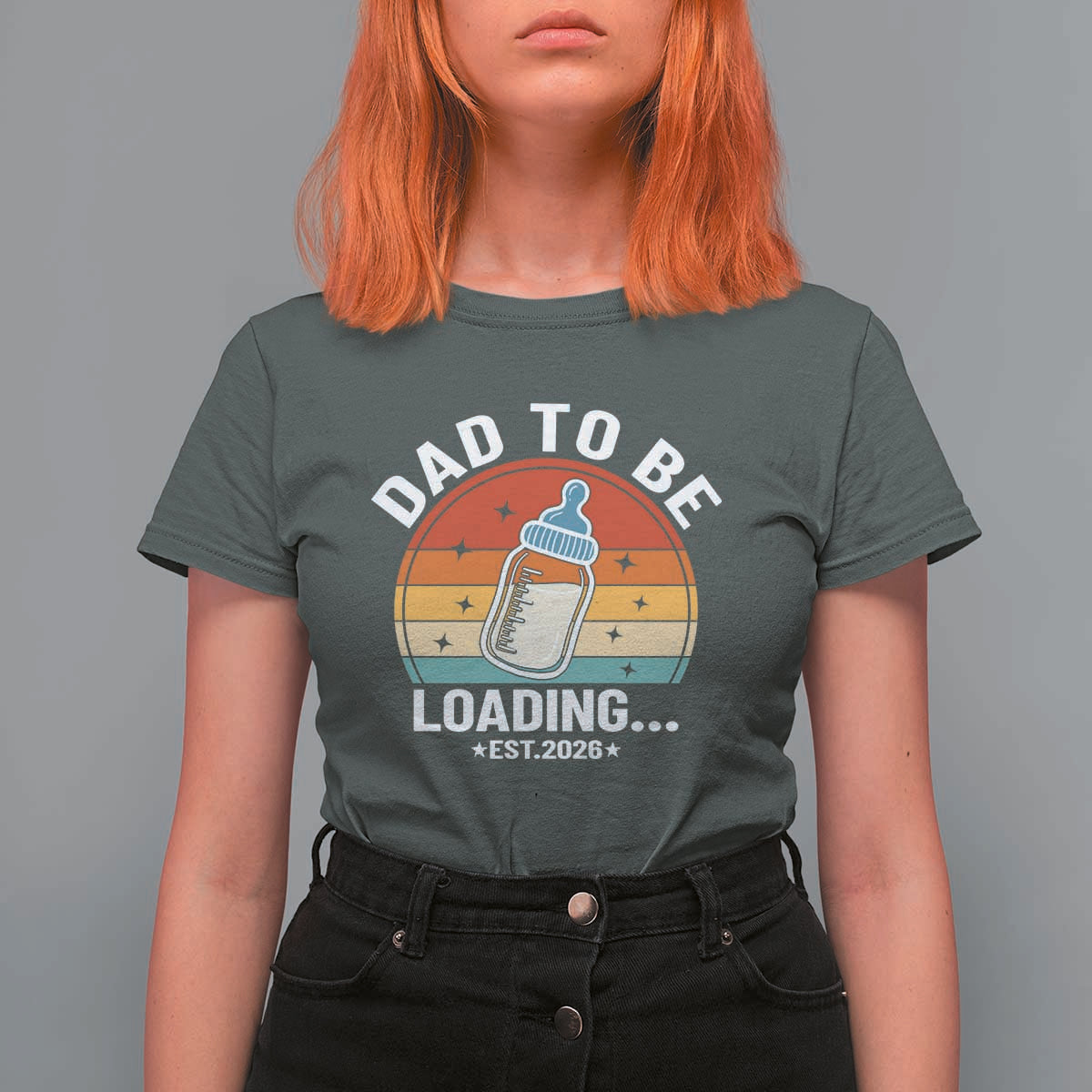 Dad to Be 2026 T Shirt For Women Funny Pregnancy Announcement Gift