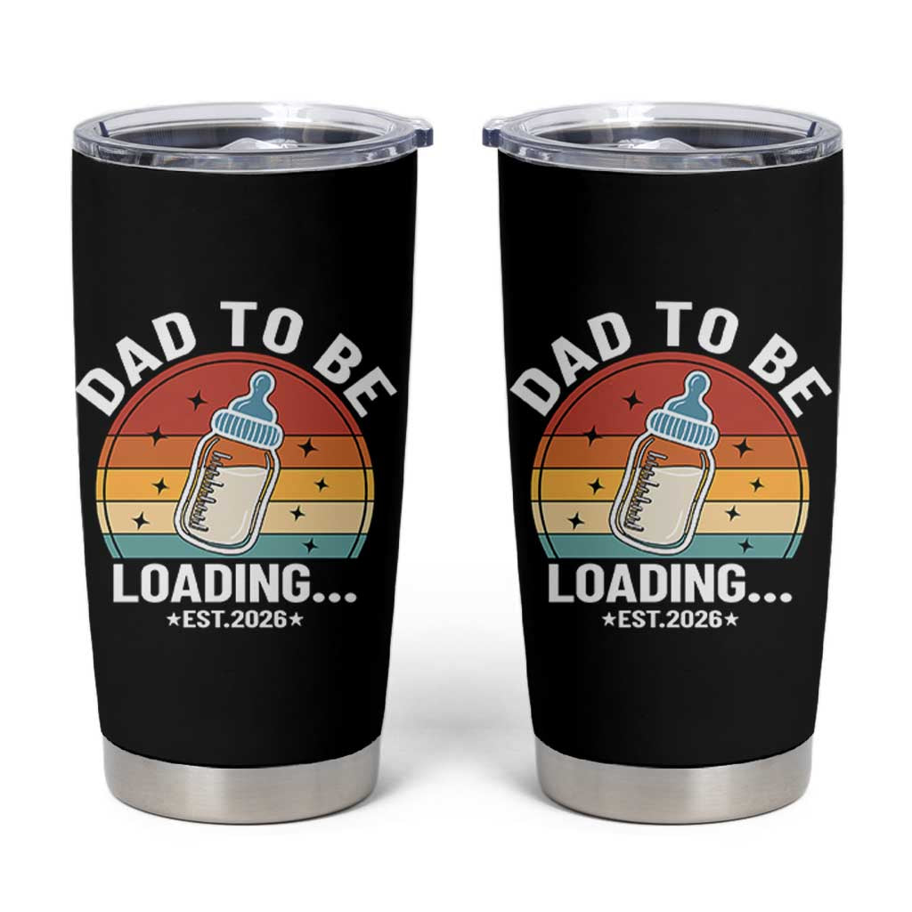 Dad to Be 2026 Tumbler Cup Funny Pregnancy Announcement Gift