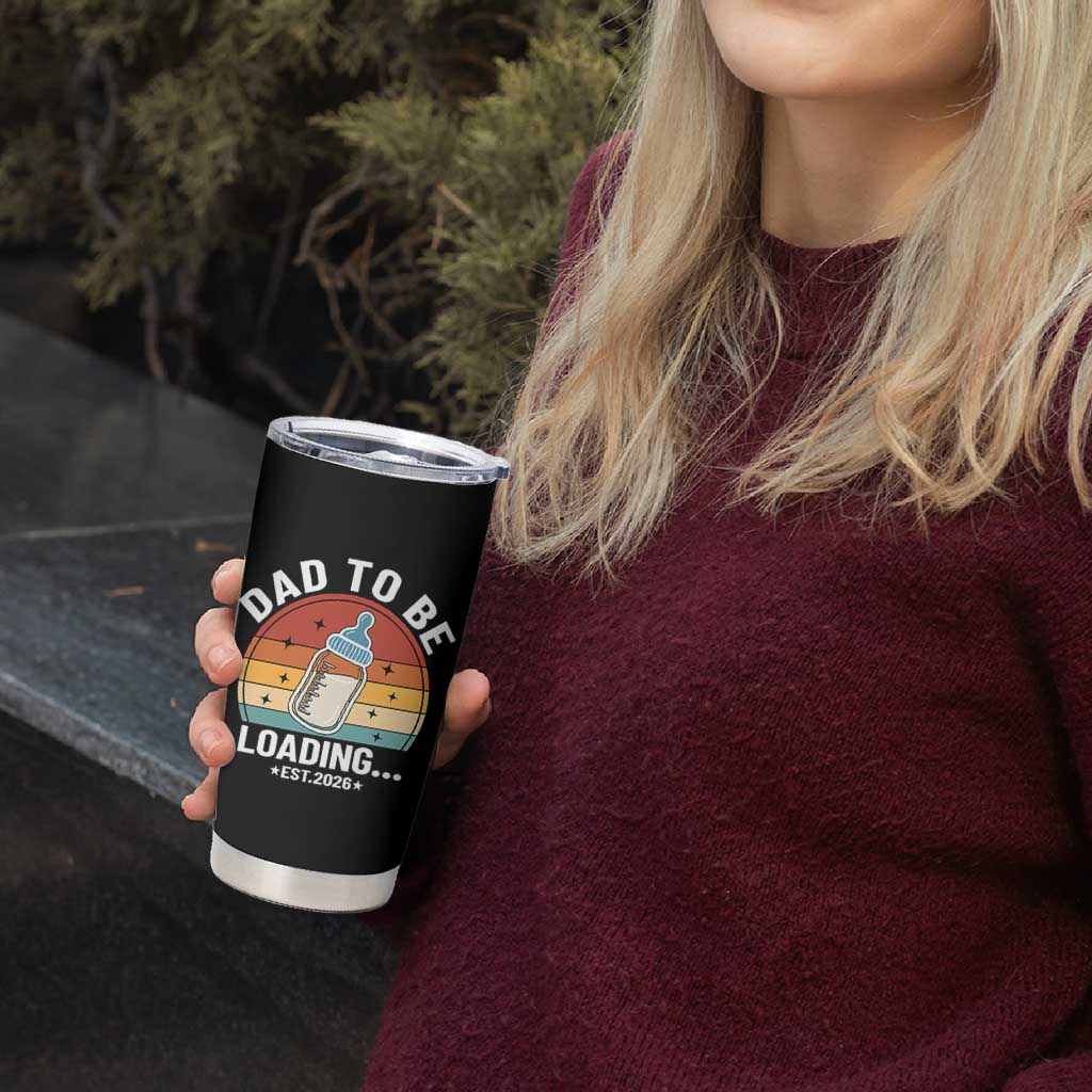 Dad to Be 2026 Tumbler Cup Funny Pregnancy Announcement Gift