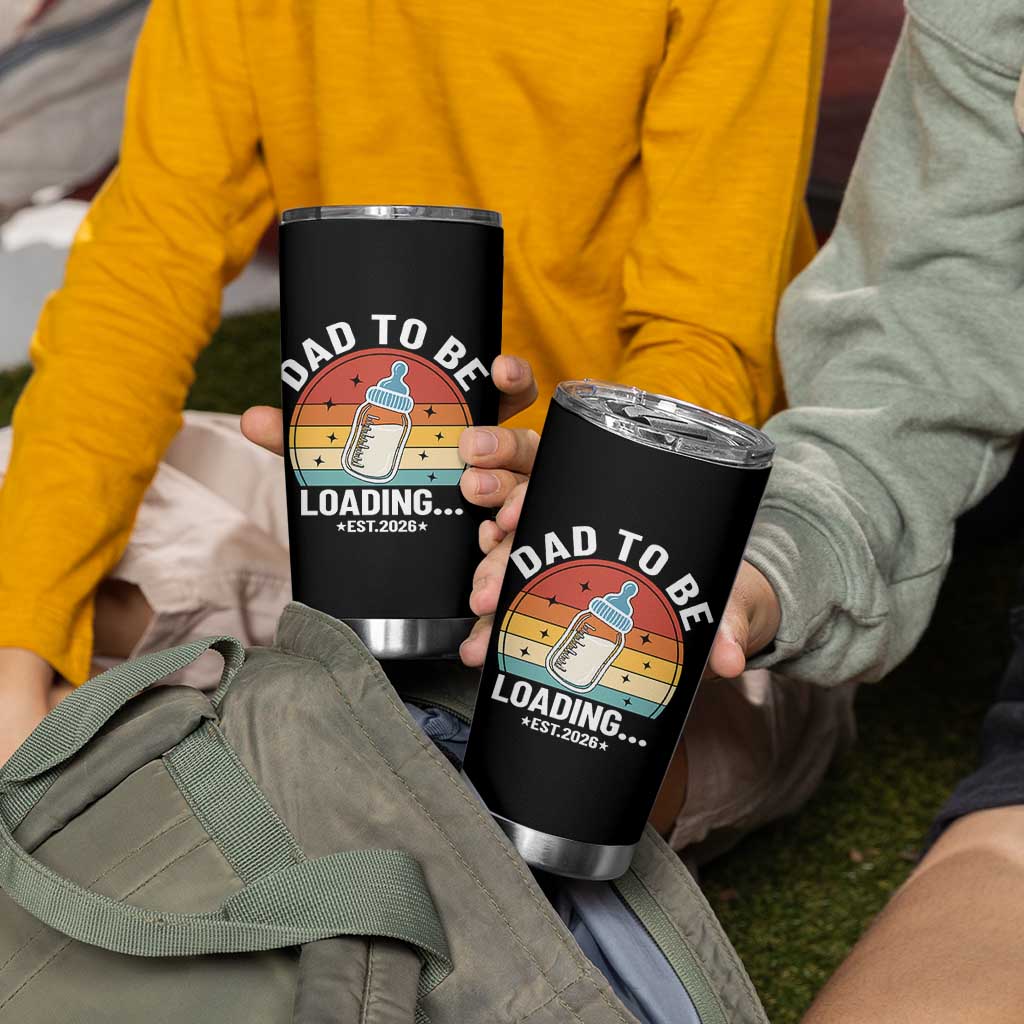 Dad to Be 2026 Tumbler Cup Funny Pregnancy Announcement Gift