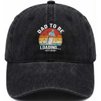Dad to Be 2026 Washed Cotton Baseball Cap Funny Pregnancy Announcement Gift