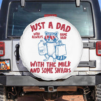 Just Dad Who Always Came Back With The Milk Spare Tire Cover Funny Raccoon Dad