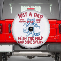 Just Dad Who Always Came Back With The Milk Spare Tire Cover Funny Raccoon Dad