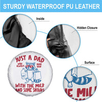 Just Dad Who Always Came Back With The Milk Spare Tire Cover Funny Raccoon Dad