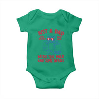 Just Dad Who Always Came Back With The Milk Baby Onesie Funny Raccoon Dad