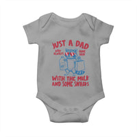 Just Dad Who Always Came Back With The Milk Baby Onesie Funny Raccoon Dad