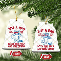 Just Dad Who Always Came Back With The Milk Ceramic Ornament Funny Raccoon Dad