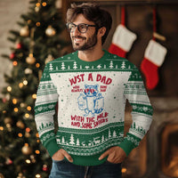 Just Dad Who Always Came Back With The Milk Ugly Christmas Sweater Funny Raccoon Dad