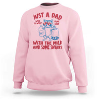 Just Dad Who Always Came Back With The Milk Sweatshirt Funny Raccoon Dad