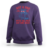 Just Dad Who Always Came Back With The Milk Sweatshirt Funny Raccoon Dad