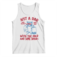 Just Dad Who Always Came Back With The Milk Tank Top Funny Raccoon Dad