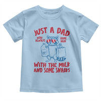 Just Dad Who Always Came Back With The Milk Toddler T Shirt Funny Raccoon Dad