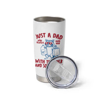 Just Dad Who Always Came Back With The Milk Tumbler Cup Funny Raccoon Dad