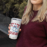 Just Dad Who Always Came Back With The Milk Tumbler Cup Funny Raccoon Dad