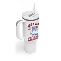 Just Dad Who Always Came Back With The Milk Tumbler With Handle Funny Raccoon Dad